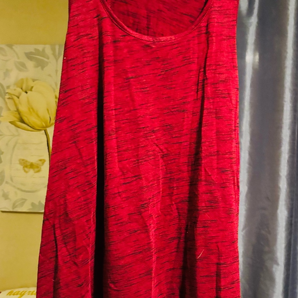 Vanity Red and Black Patterned Top